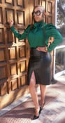 Image of Lethal Faux Leather Pencil Skirt 