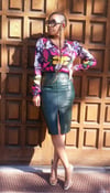 Image of Lethal Faux Leather Pencil Skirt 