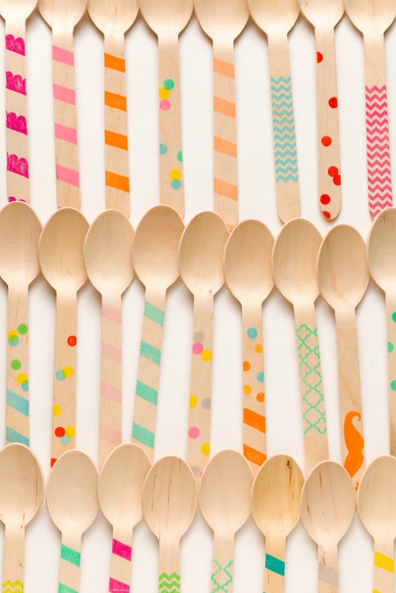 Image of Painted Wooden Cutlery