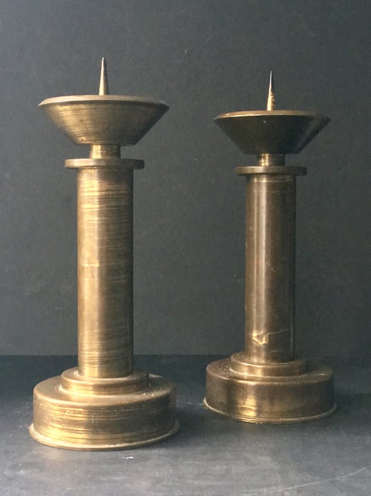 Image of Pair of Art Deco Candlesticks