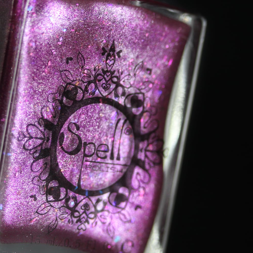 Image of ~Lady Slipper~ is an orchid purple chrome with multichrome and opal flakes!