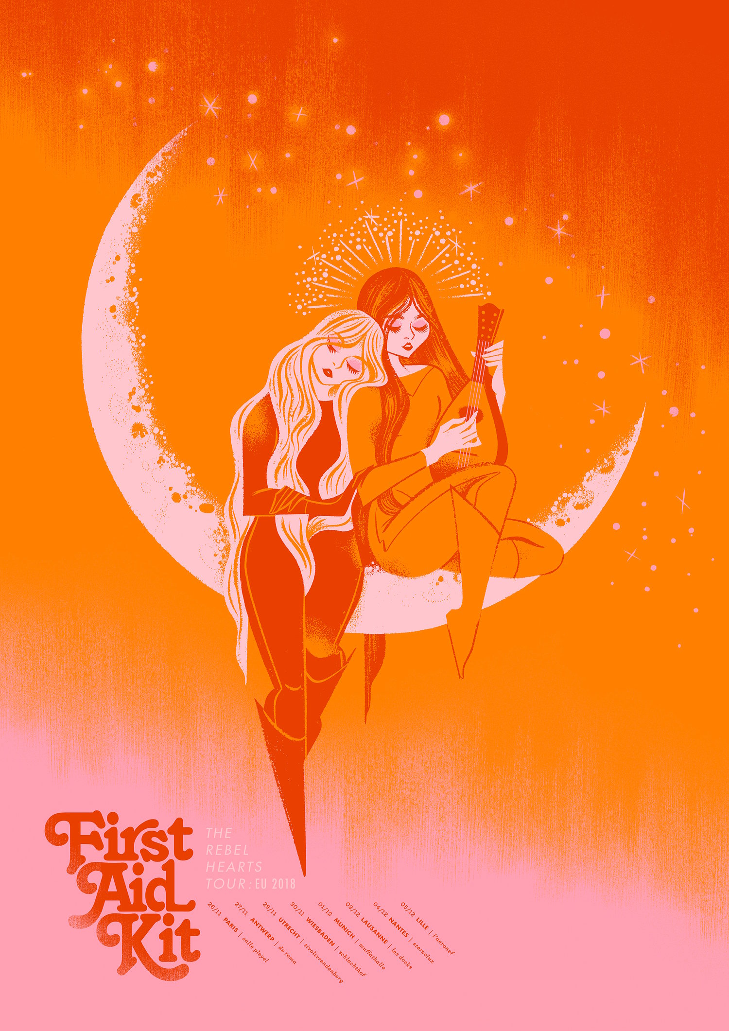 First Aid Kit Rebel Hearts EU Tour Poster