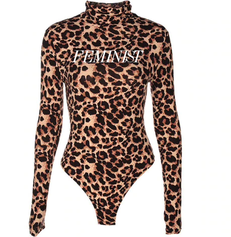 Image of Leopard BodySuit Feminist