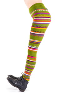 Image 1 of WOOLEN LEGGINGS bright green