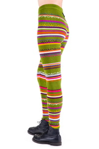 Image 2 of WOOLEN LEGGINGS bright green