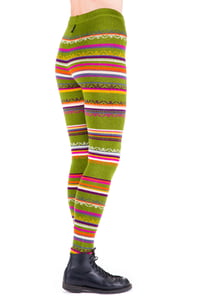 Image 3 of WOOLEN LEGGINGS bright green