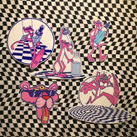 Image 1 of Pink Lightning sticker pack