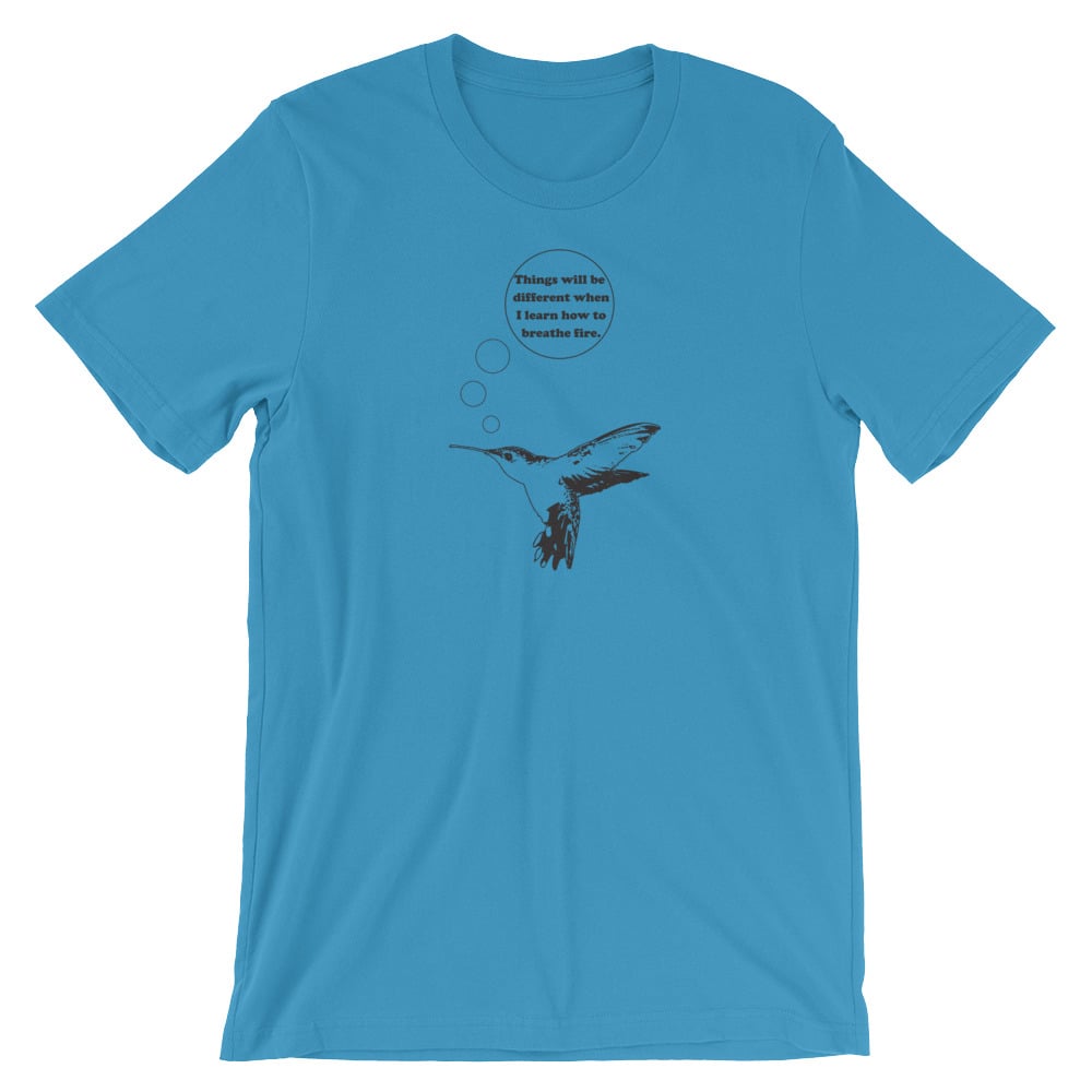 hummingbird on Fishing Pole 5 Kids T-Shirt by Lizi Beard-Ward - Pixels