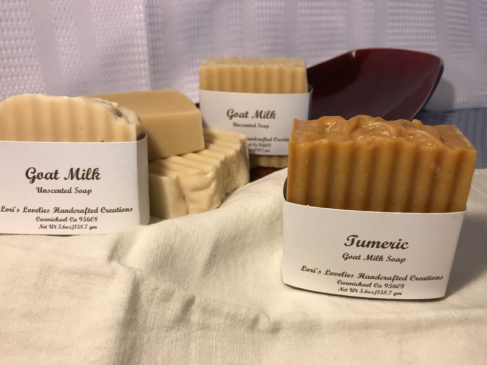 Image of Unscented Goats Milk and Tumeric Goats Milk Soaps
