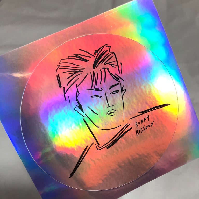 'BOY' - HOLOGRAPHIC STICKER Image 3