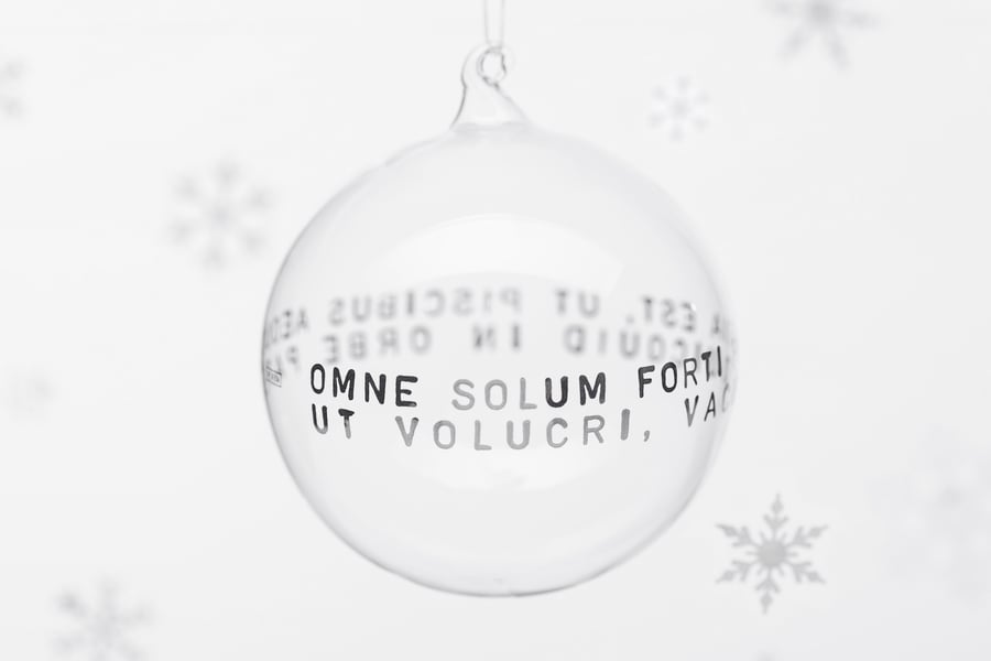 Image of VERBA 11cm Christmas tree ball with platinum inscription 