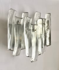 Image 2 of Pair of Triple-Panel Sconces by Kalmar, Austria