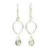Moss aquamarine earrings sterling silver lotus loop v2