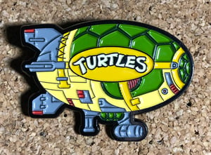 Image of 2” Turtle Blimp Soft Enamel Pin (Regular)