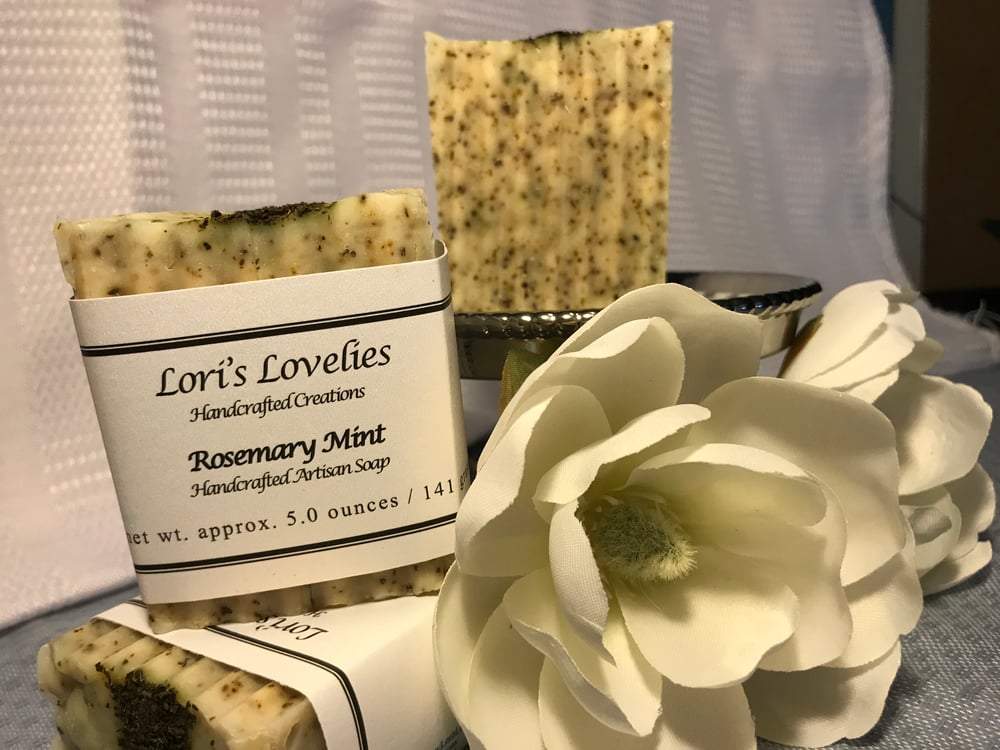 Image of Rosemary Mint exfoliating Soap