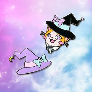 Image of Kawaii Witchy Kitties Hard Enamel Pin