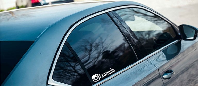 Image of Personalized Instagram Car Decals 