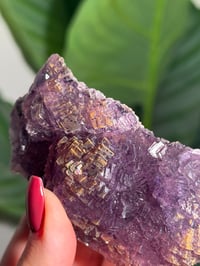 Image 3 of NATURAL RAINBOW IRIDESCENT CUBIC FLUORITE -CHINA- E