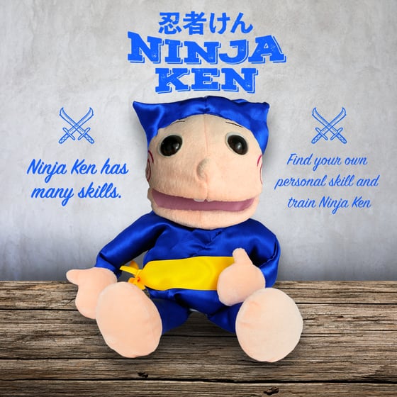 Image of NINJA KEN - Soft Ventriloquist Puppet 忍者けん  ソフト腹話術人形