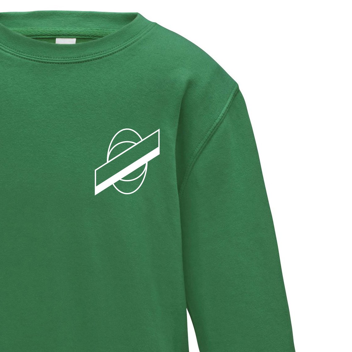 Image of Planet Saturn Classic Logo – Kelly Green Jumper