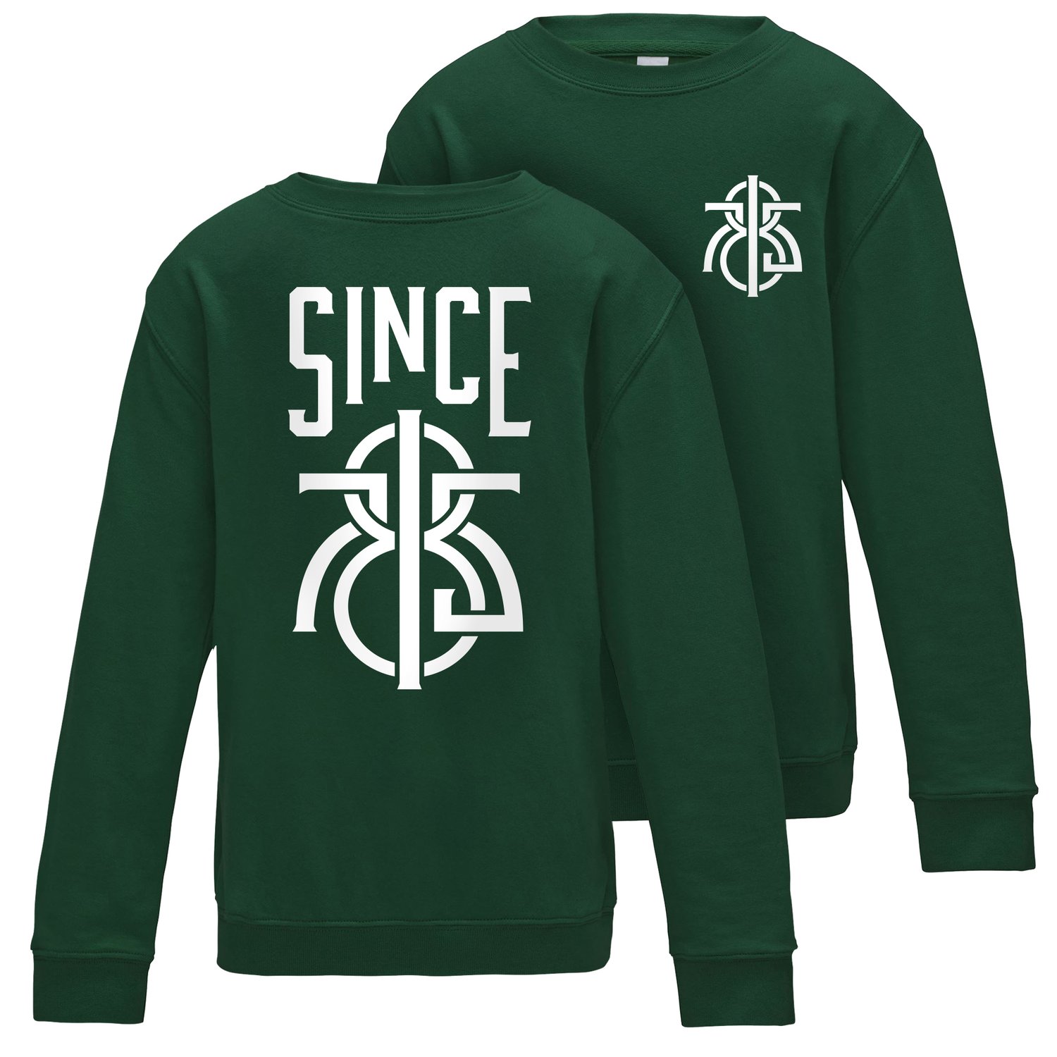 Image of  1875 Front and Back – Bottle Green Jumper