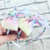 Pastel rainbow unicorn aliceband