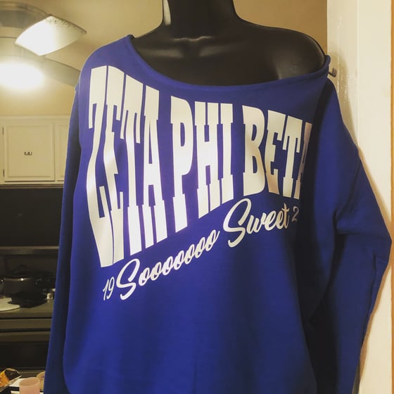 Image of Zeta Phi Beta Off-shoulder sweatshirt