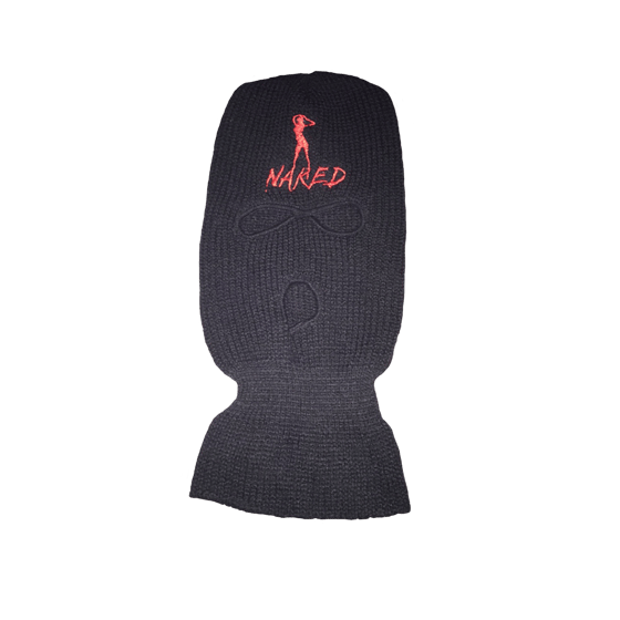 Image of N A K E D SKI MASK (BLACK/RED)