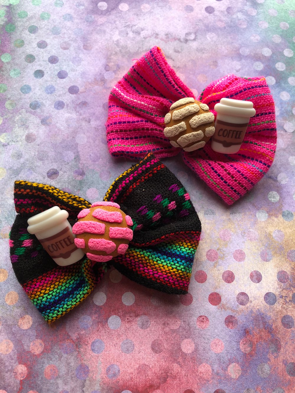 Concha/Coffee Hair Bow