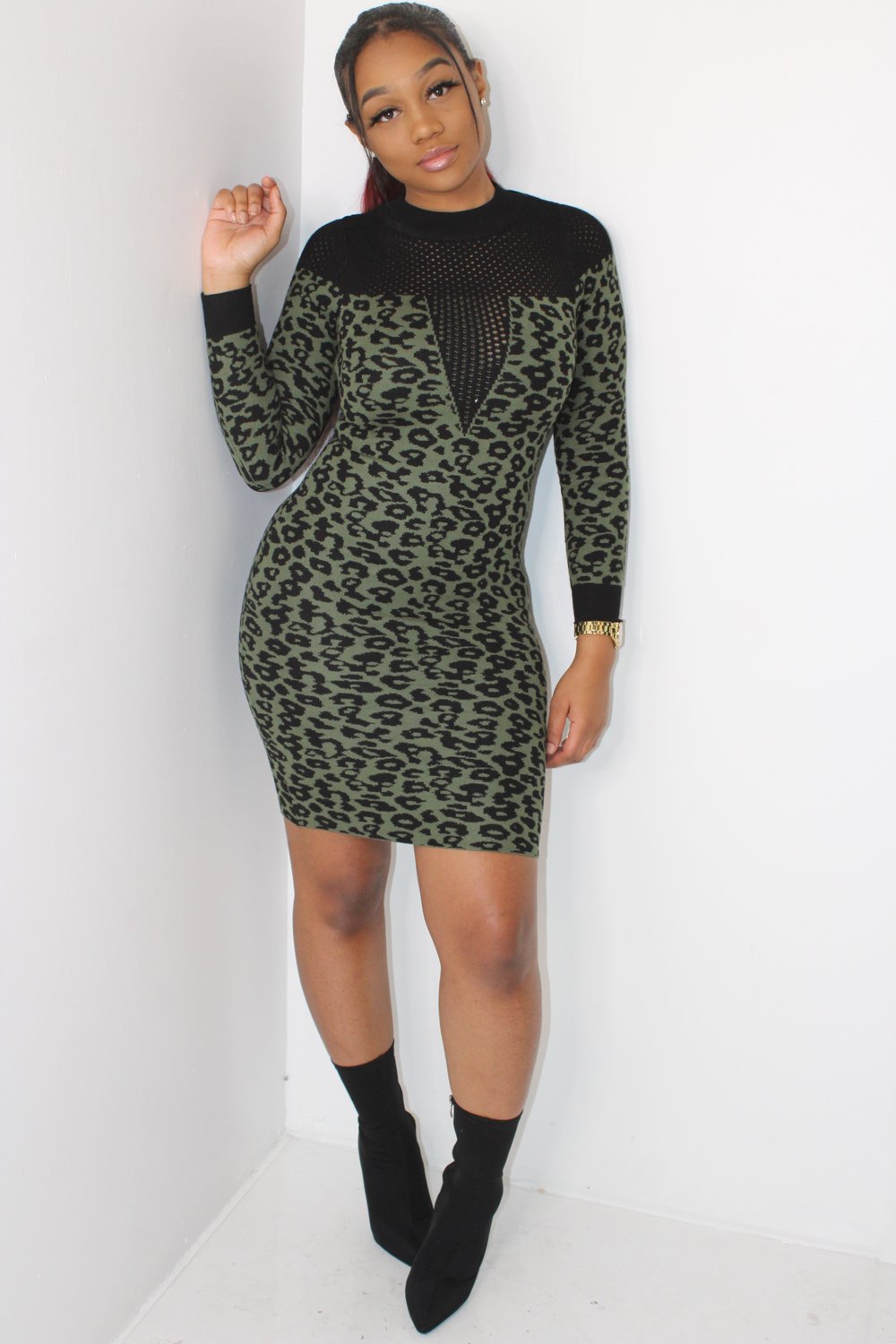 Image of Cheetah Knit Dress