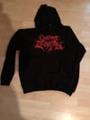 CEREBRAL INCUBATION  Red Logo Hoodie