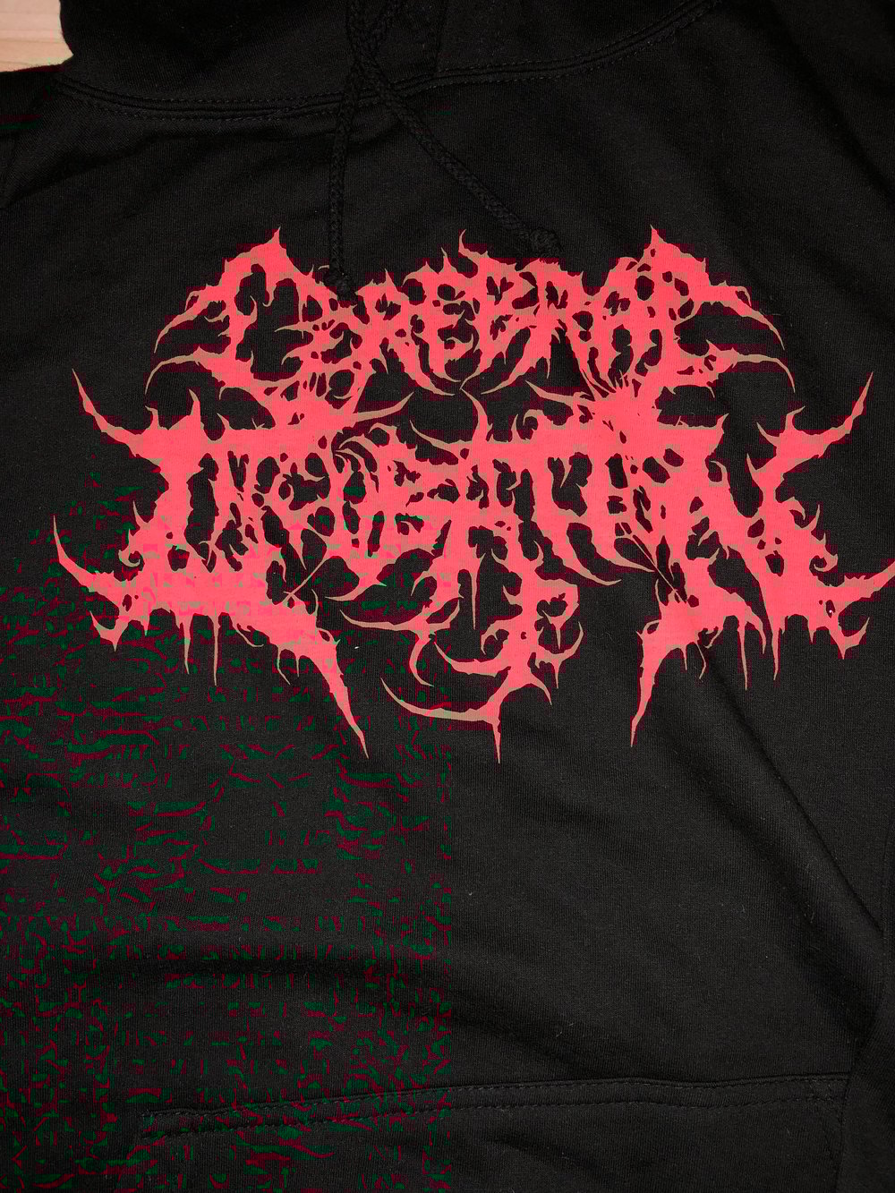 CEREBRAL INCUBATION Red Logo Hoodie