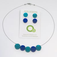 Image 1 of Náhrdelník Circle Tyrkysovo-modrý