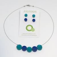 Image 2 of Náhrdelník Circle Tyrkysovo-modrý