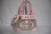 Image of Juicy Couture Grey/Pink HeartCharm Daydreamer Tote Handbag