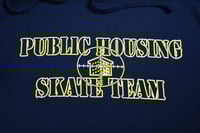 Image 2 of PHST LOGO HOODIE (NAVY BLUE AND YELLOW )
