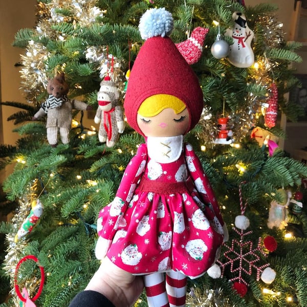 Image of Santa Baby Elf Doll Classic 