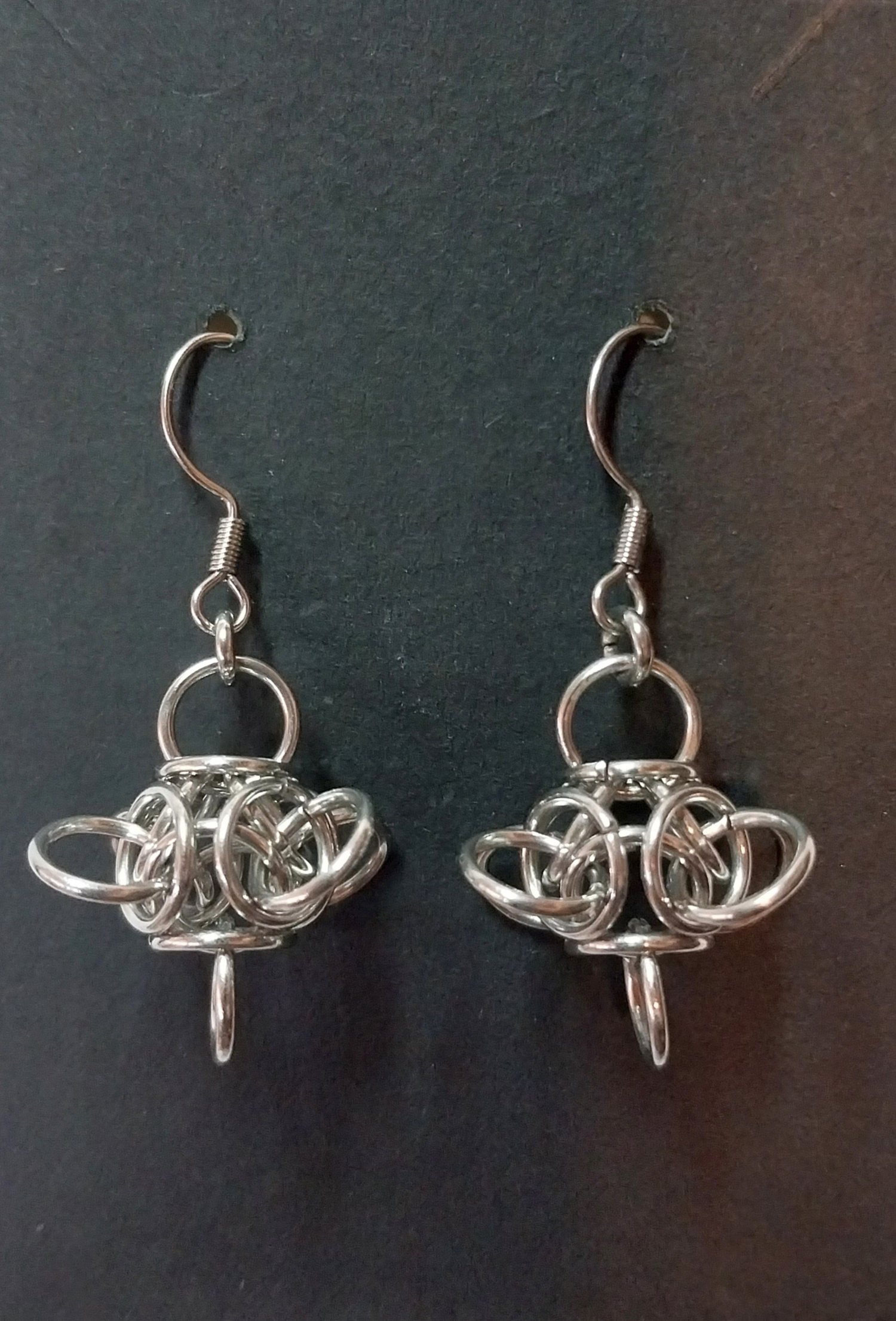 Tetra Orb Chainmaille Earrings