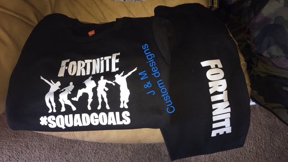 Image of Men’s/ Kids Fortnite Sweatsuit Squadgoals Black 
