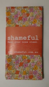 Image of NEW - Handkerchief with orange and pink pastel flowers