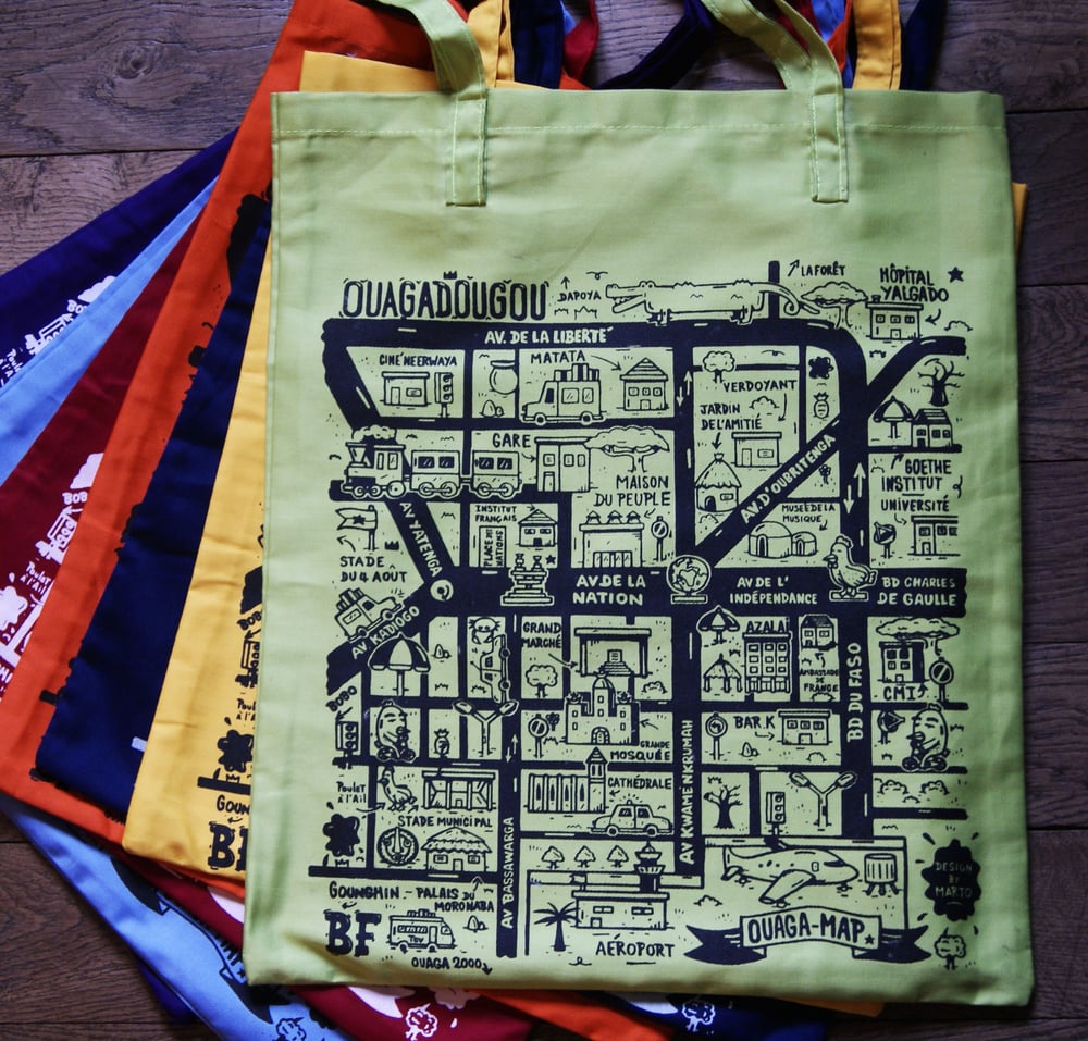 Image of "Ouaga map", tote bag