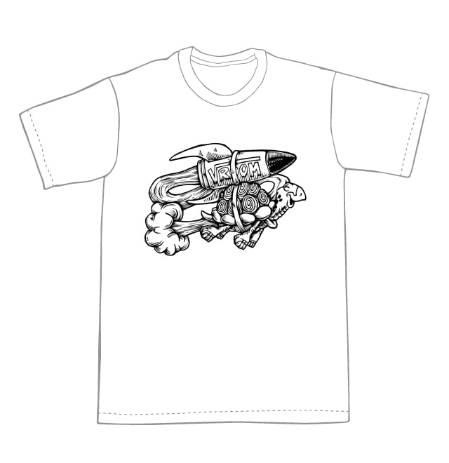 Vroom Turtle T-shirt (A1) **FREE SHIPPING**