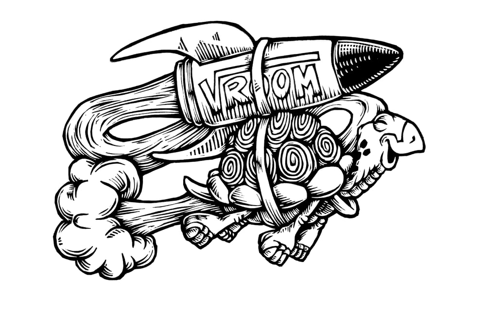 Vroom Turtle T-shirt (A1) **FREE SHIPPING**