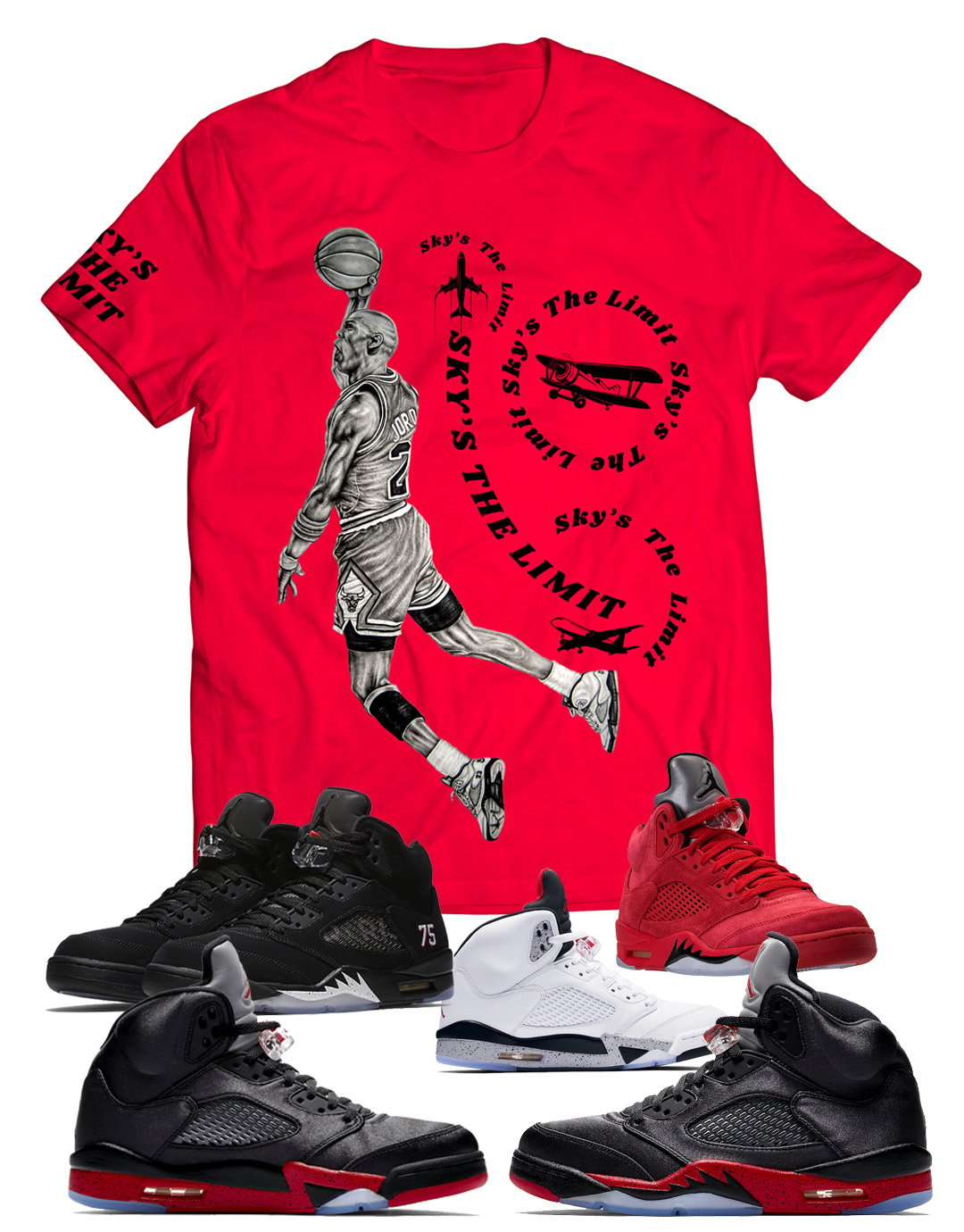 red jordan tee