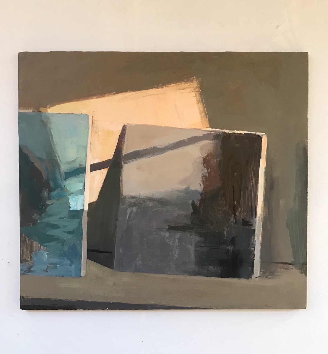 Drying paintings with square of light | fieldwork