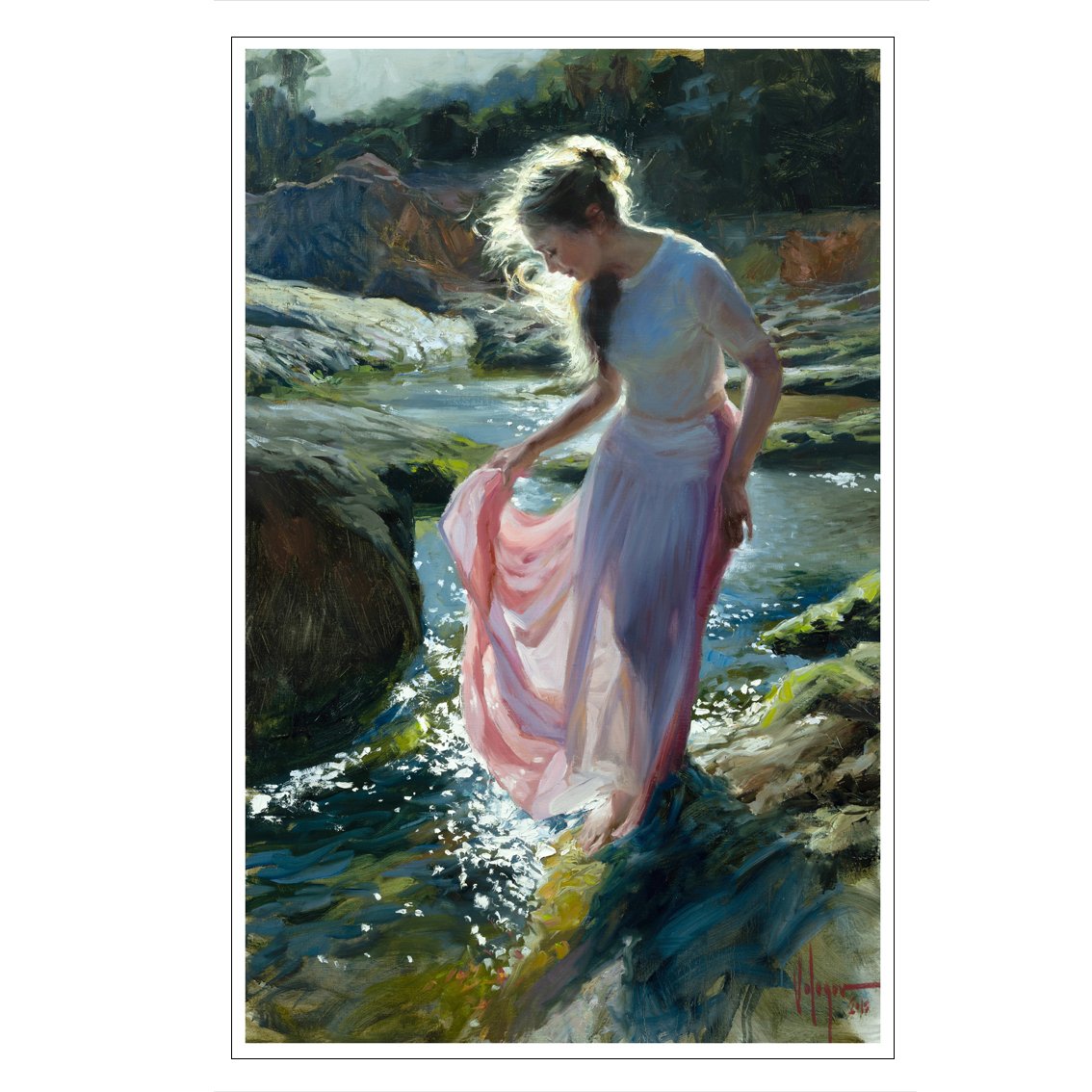 PRINT ON CANVAS "SHE WALKS IN BEAUTY" ART VOLEGOV