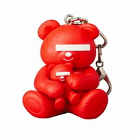 Image 1 of UNDERCOVER × MEDICOM TOY Bear Logo Keychain Red
