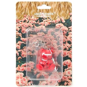 Image of UNDERCOVER × MEDICOM TOY Bear Logo Keychain Red