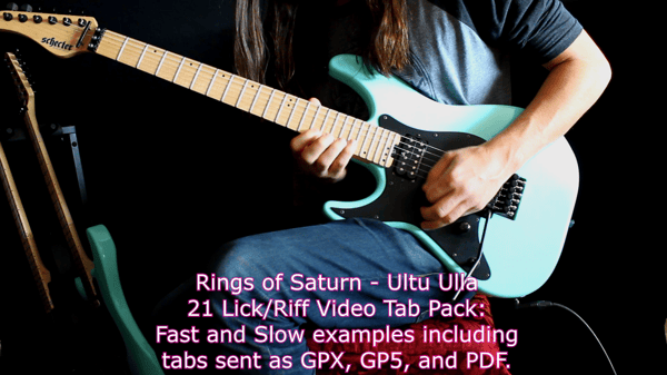 Image of Rings of Saturn Ultu Ulla 21 Lick/Riff Tab and Video Pack