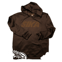 SIKA block hoodie. (Black on black hoodie)